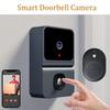 Умный дверной звонок WiFi, встроенный аккумулятор - беспроводная камера безопасности, простой мониторинг дома, безопасность дома, стильный черный дизайн, передовые аудиотехнологии