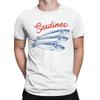Мужские футболки Les Sardines Fisherman Aesthetic Coastal Fish Fun Хлопковая футболка с коротким рукавом Футболка с круглым вырезом Топы больших размеров