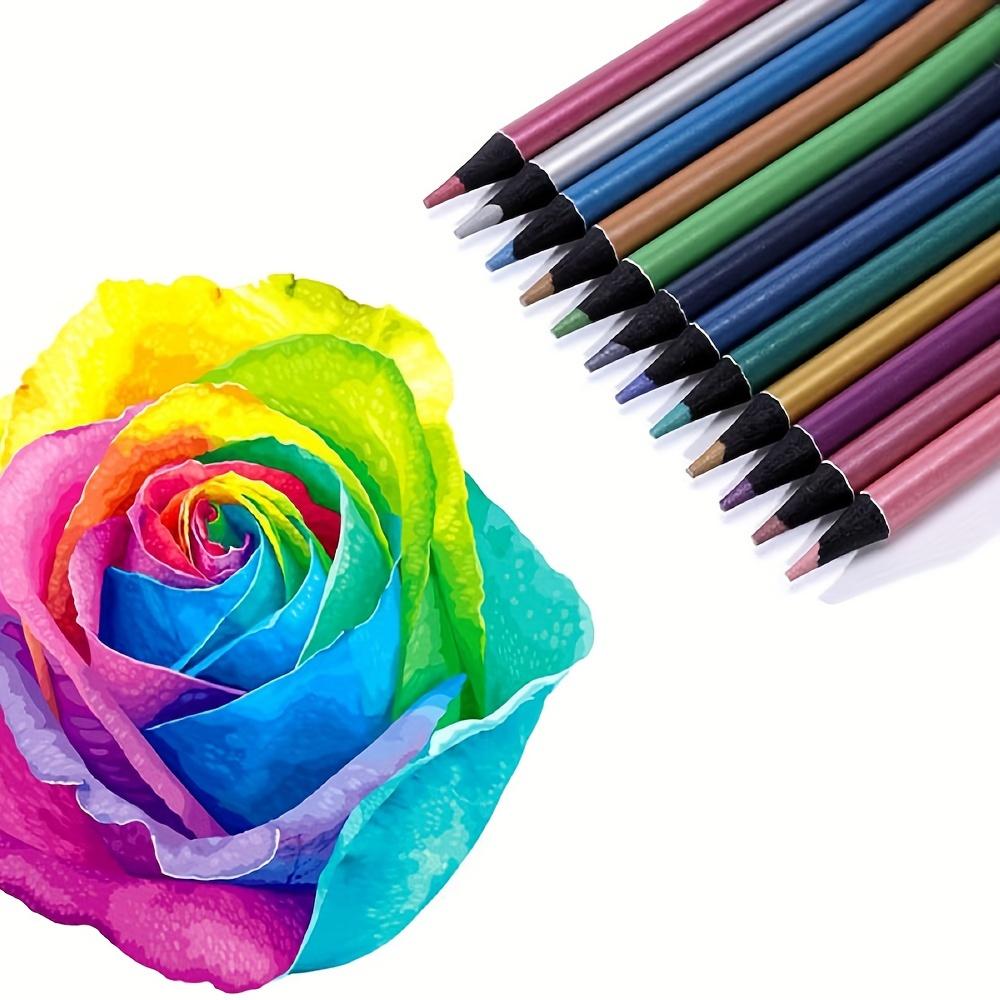 12pcs Vibrant Metallic Colored Pencils - Unleash Your Creativity With These Art Supplies
