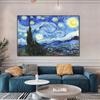 Знаменитая картина на холсте Звездная ночь Винсента Ван Гога Знаменитый художник Художественный принт Настенная картина Холст Постер Домашний настенный декор