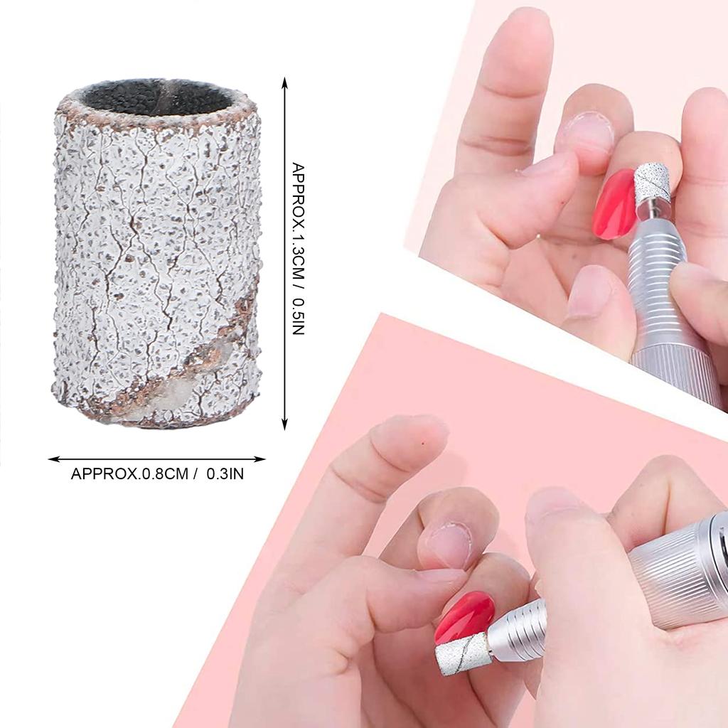 75 шт., набор шлифовальных лент для ногтей, коробка для хранения вала, 80 # 120 # 180 # зернистость для сверл для ногтей