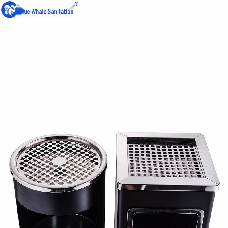 Stainless Steel Hotel Lobby Waste Bin with Ashtray