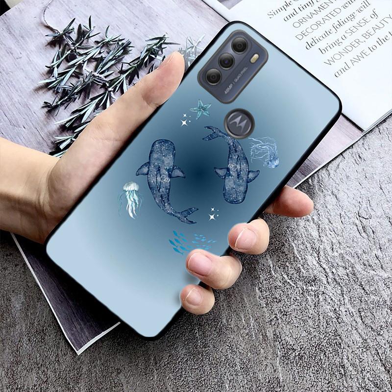 Чехол для телефона для Moto G86 G85 G75 G15 G05 G56 G72 G53 G54 G84 G60 G31 G32 G24 G 5G G Play Акула-кит