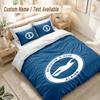 Brighton Hove Albion Bedding Set, 1 Duvet Cover & 2 Pillowcases Soft Comfortable Bedroom Home Textile Decor