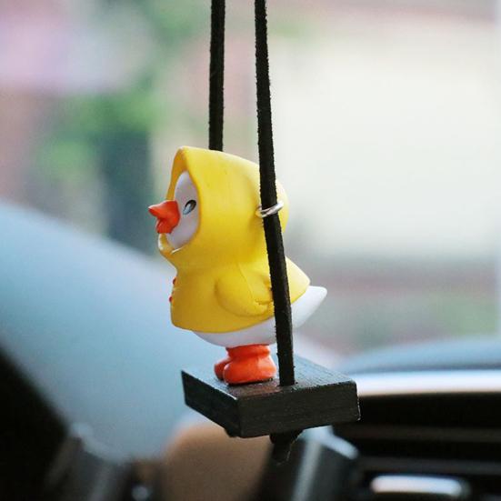 Желтая утка автомобильный кулон из смолы экологически чистый веселый безопасный милый автомобильный кулон украшение интерьера