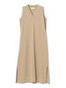 В:Женское платье макси с V-образным вырезом MING LIFE STORE от BEAMS (Размеры S-M) бежевый
