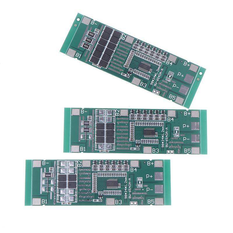 6S 10A 20A 40A 24V 18650 Li-Ion Литиевая Батарея Защитная Плата Солнечное Освещение BMS PCB С Балансировкой Электроинструмент Для Электровелосипеда Скутера