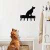 German Shepherd Sitting Key Rack Dog Leash Hanger - 6 Inch/9 Inch Metal Wall Art for Wall-Mounted Hooks Key Holder