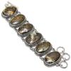 Браслет ручной работы из серебра 925 пробы с халькопиритом, этнический, 7-8 дюймов JCB353-44