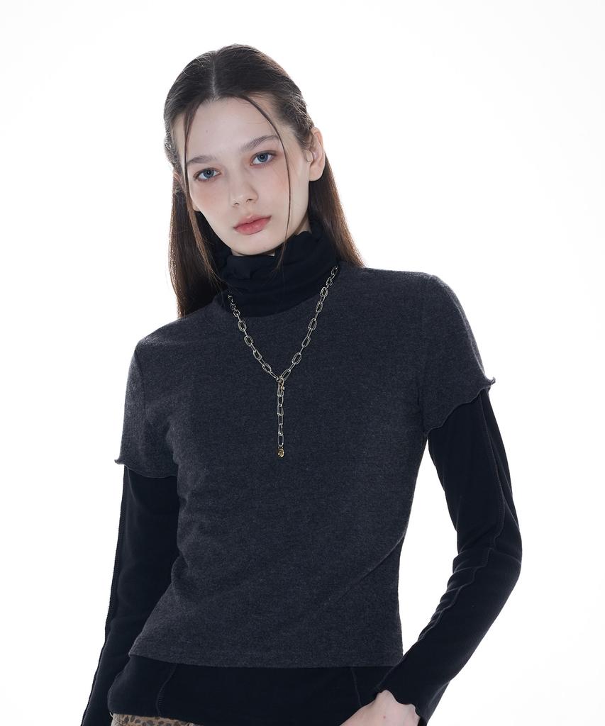 LARTIGENT L14 Layered T-Shirt Set(Charcoal)