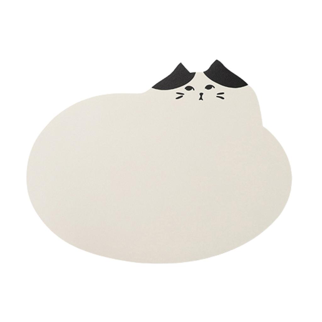 Милая мультяшная кошка, водонепроницаемая термоизолирующая подставка под тарелку из ПУ-кожи, настольный коврик