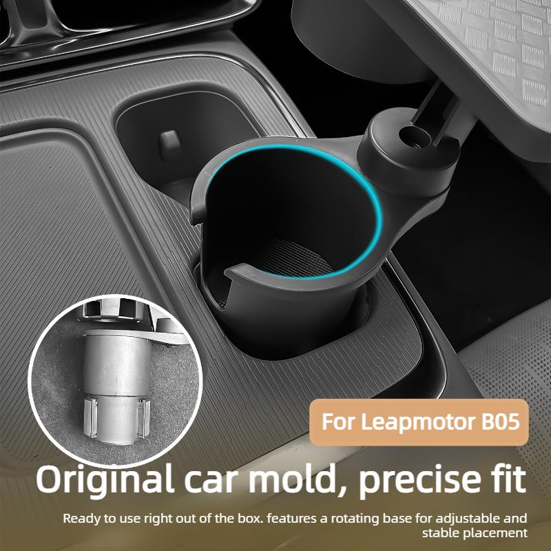 For Leapmotor B05 Lafa 5 2026 Dual Cup Holder Tray Car Mounted Storage Organizer Rack Car Interior Accessories