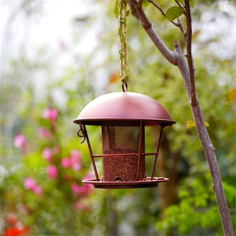 House Dome Bird Feeders for Wild Bird Waterproof Bird Feeders Outside Hanging Bird Feeders Rainproof Bird Feeding Statio