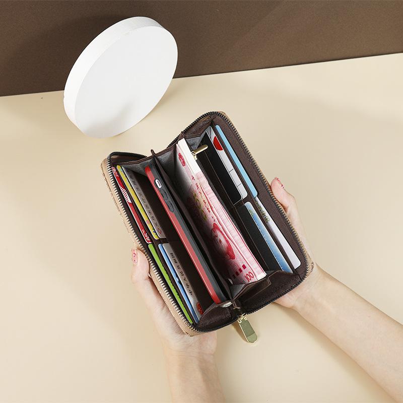 Women's Long Zipper Clutch Wallet 2022 - Korean Style, Large Capacity, Multiple Card Slots, Printed Pattern, Mobile Phone Holder