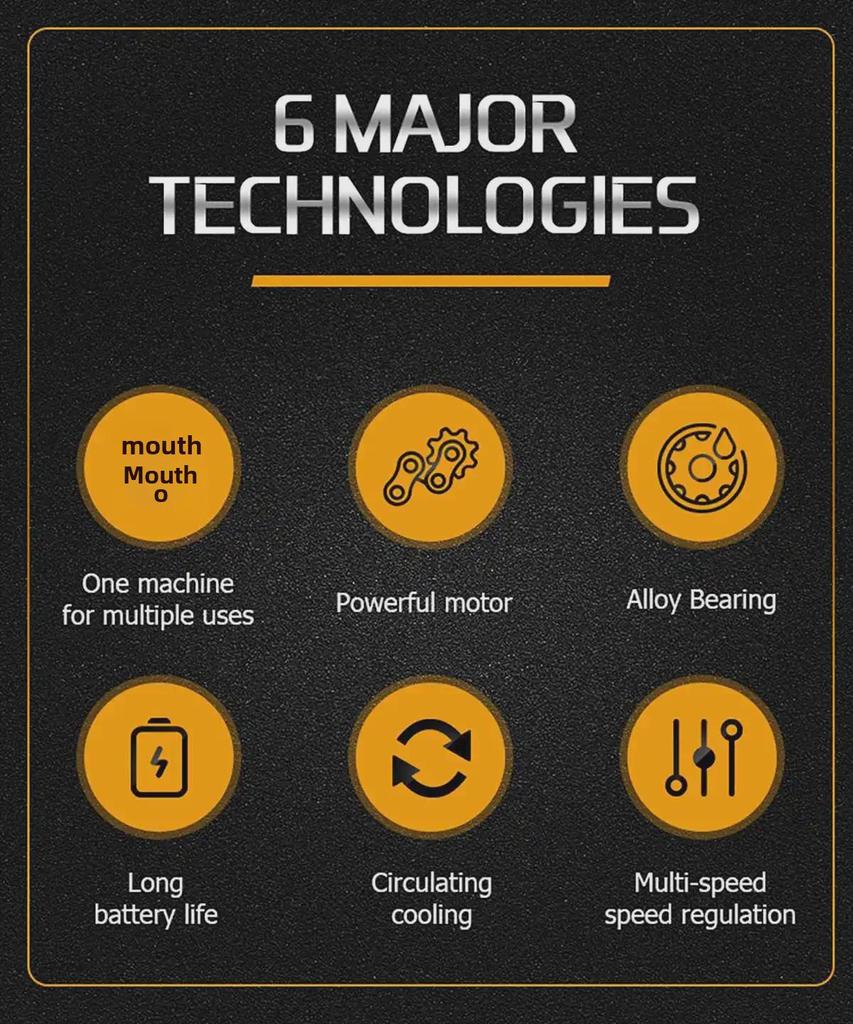 125 В аккумуляторная бесщеточная литиевая угловая шлифовальная машина и полировальная машина с прочным пластиковым корпусом