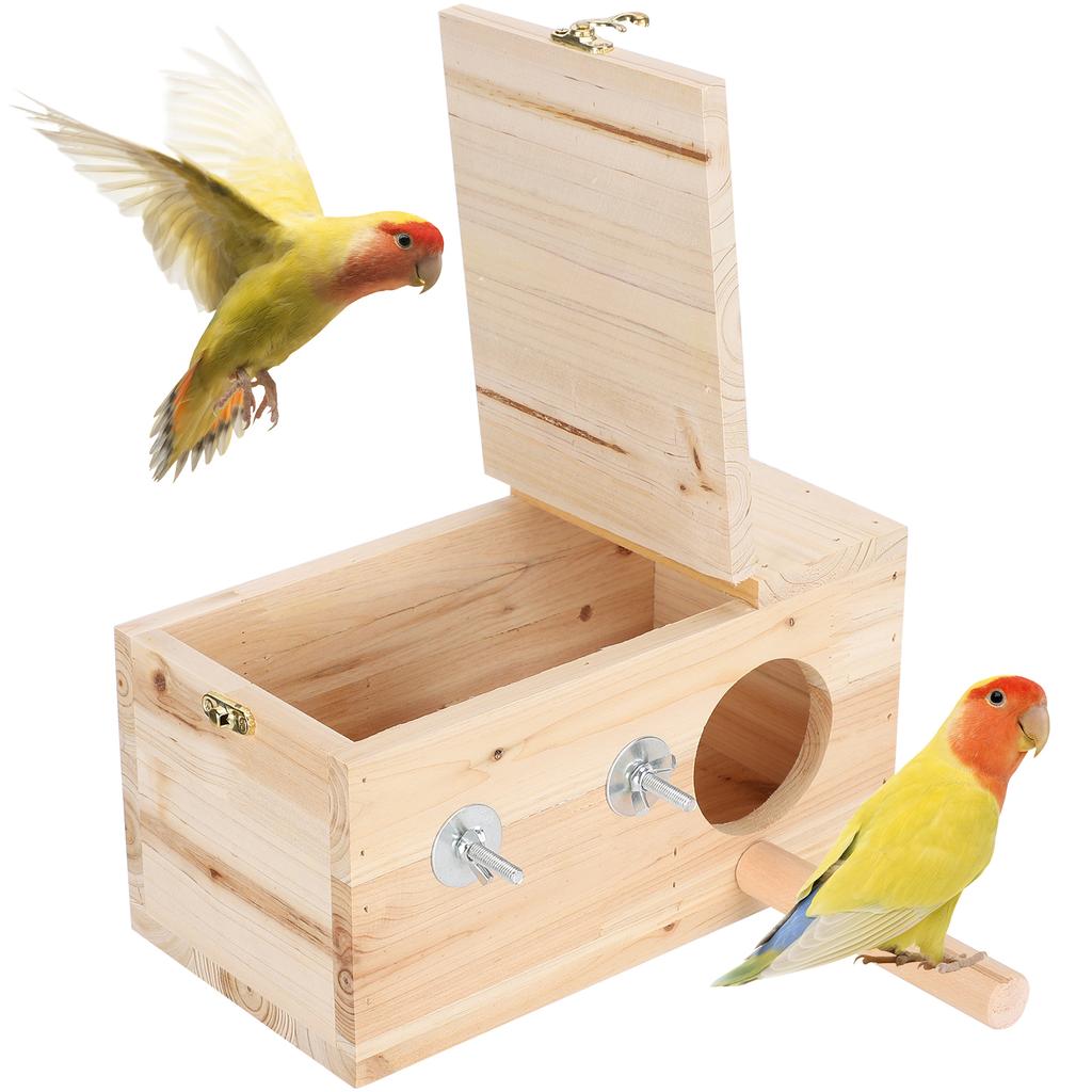 Деревянный гнездовой ящик для разведения птиц, домик, теплый инкубатор, клетка, товары для домашних животных