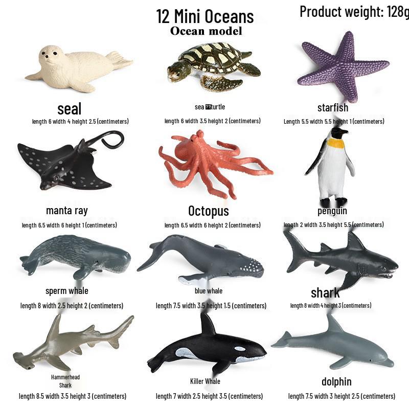 Marine Animal Simulation Models: Jellyfish, Octopus, Sea Shrimp, Sea Anemone, Squid, Horseshoe Crab, Crayfish, Arrowhead