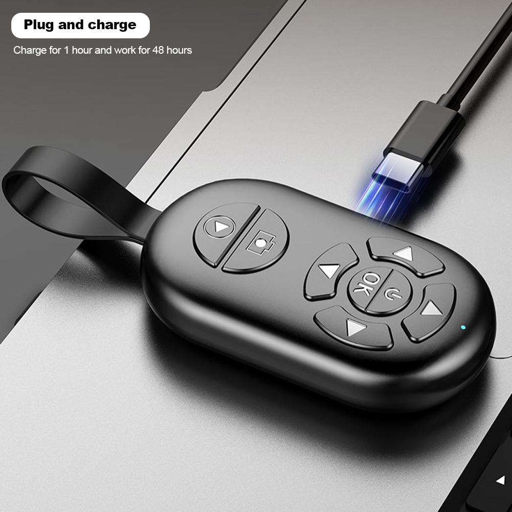 Беспроводной телефон Bluetooth пульт дистанционного управления затвор камеры бесшовная запись видео контроллер подключения для TikTok видео переворачиватель страниц