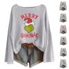 Women's Fashion Long Sleeve Christmas Snowman Snowflake Print Jacket Cardigan