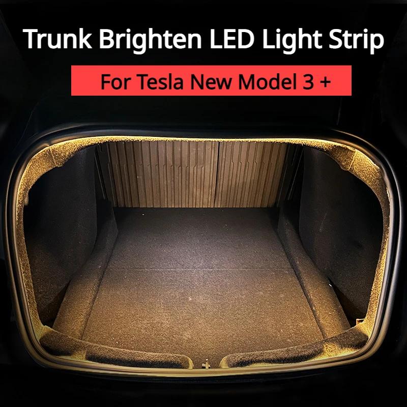 Для нового Tesla Model3 Highland 2024 автомобильная светодиодная лента гибкая задняя багажник водонепроницаемые неоновые огни аксессуары для Tesla Model 3+