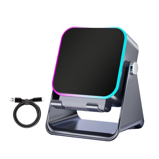 Yousheng 5-в-1 Автоматический сенсорный Bluetooth-совместимый динамик с регулируемым держателем для телефона Высококачественный стереодинамик для iPhone Динамик с подсветкой