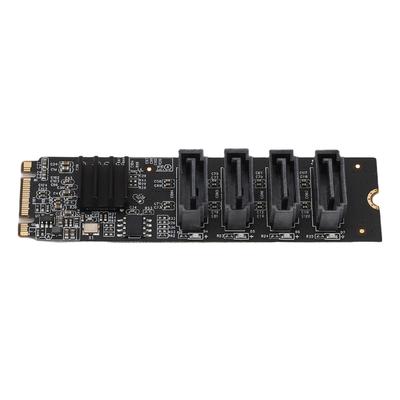 Карта-адаптер M.2 в Serial ATA3.0 ASM1166 M.2 M Key B Key PCI E 3.0 NVME Карта расширения со Smart