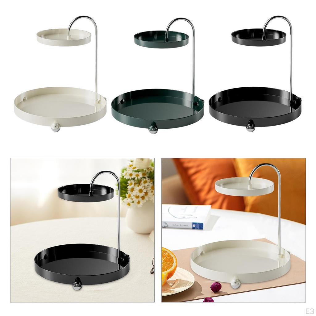 Двухуровневая полка для хранения, вращающийся лоток для парфюмерной помады, кухонный органайзер для душа,