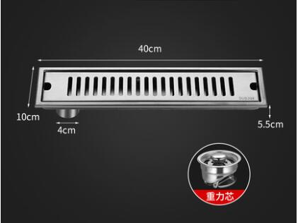 Shower drain 304 stainless steel shower floor drain long Linear drainage drain for hotel bathroom kitchen floor