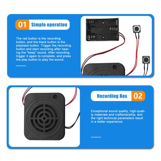 Модуль диктофона с мощным динамиком, чистый звук, питание от батареи