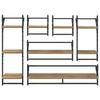 Wall Shelf Set with Shelf 6 pcs Artisan Oak 100 x 25 x 30 cm