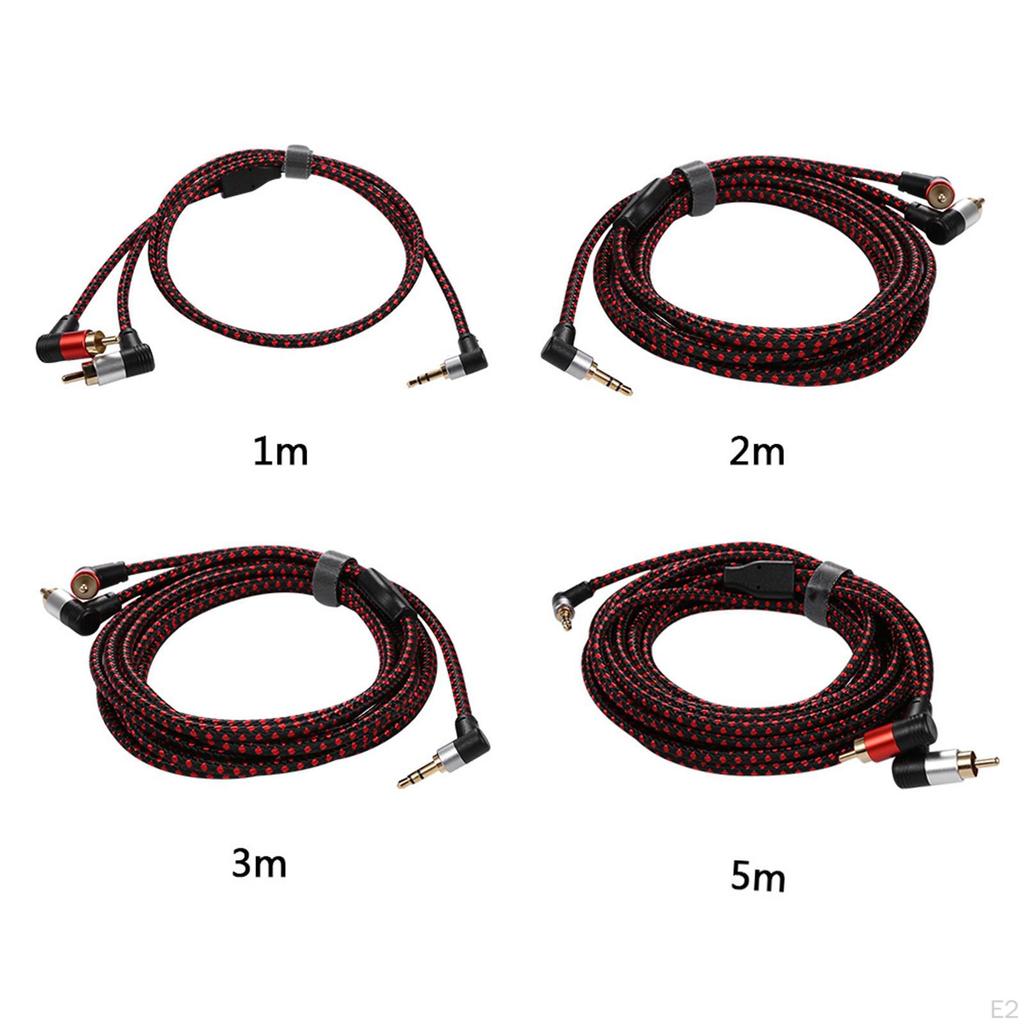 RCA 35 мм 2 в 1 Кабель 90-градусный Угол 2 RCA Штекер Стерео Y-образный Разветвитель Адаптер