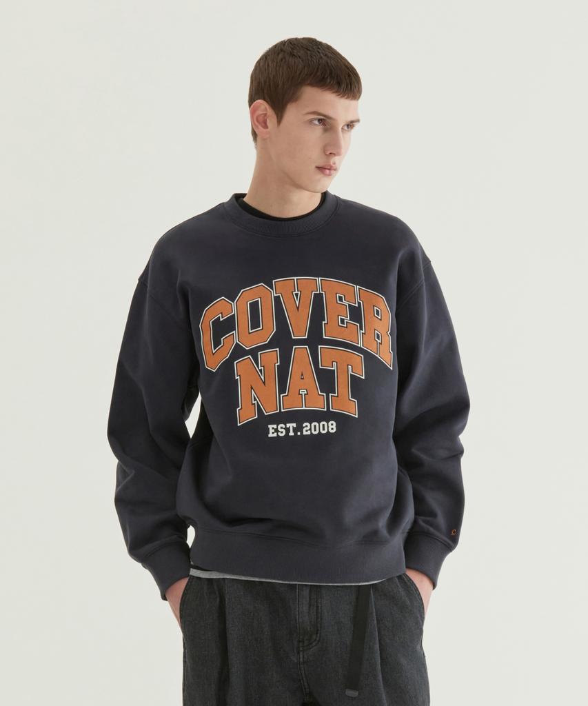 COVERNAT Arch Lettering Sweatshirt Navy