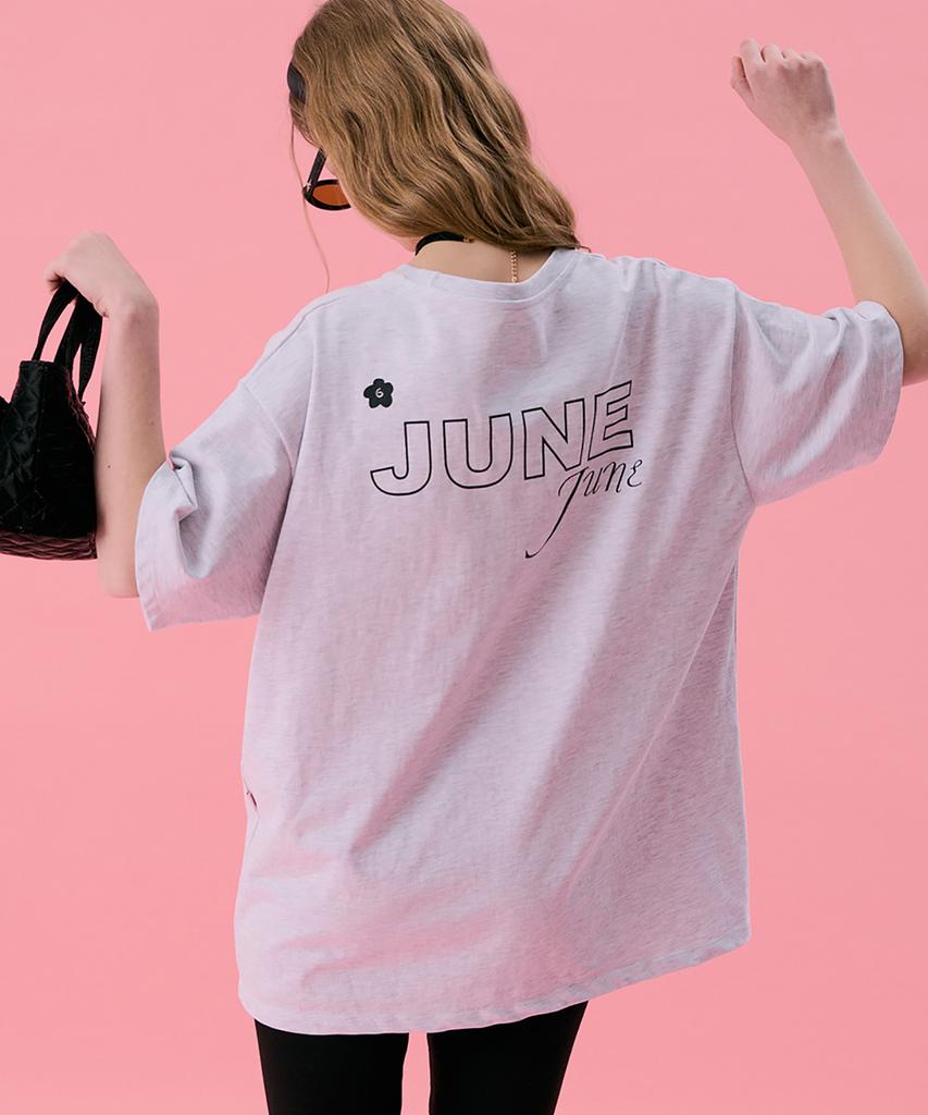 JUNEJUNE SPACE Том 11. Базовая футболка с логотипом_Меланж(Vol11. Базовая футболка с логотипом_Меланж)