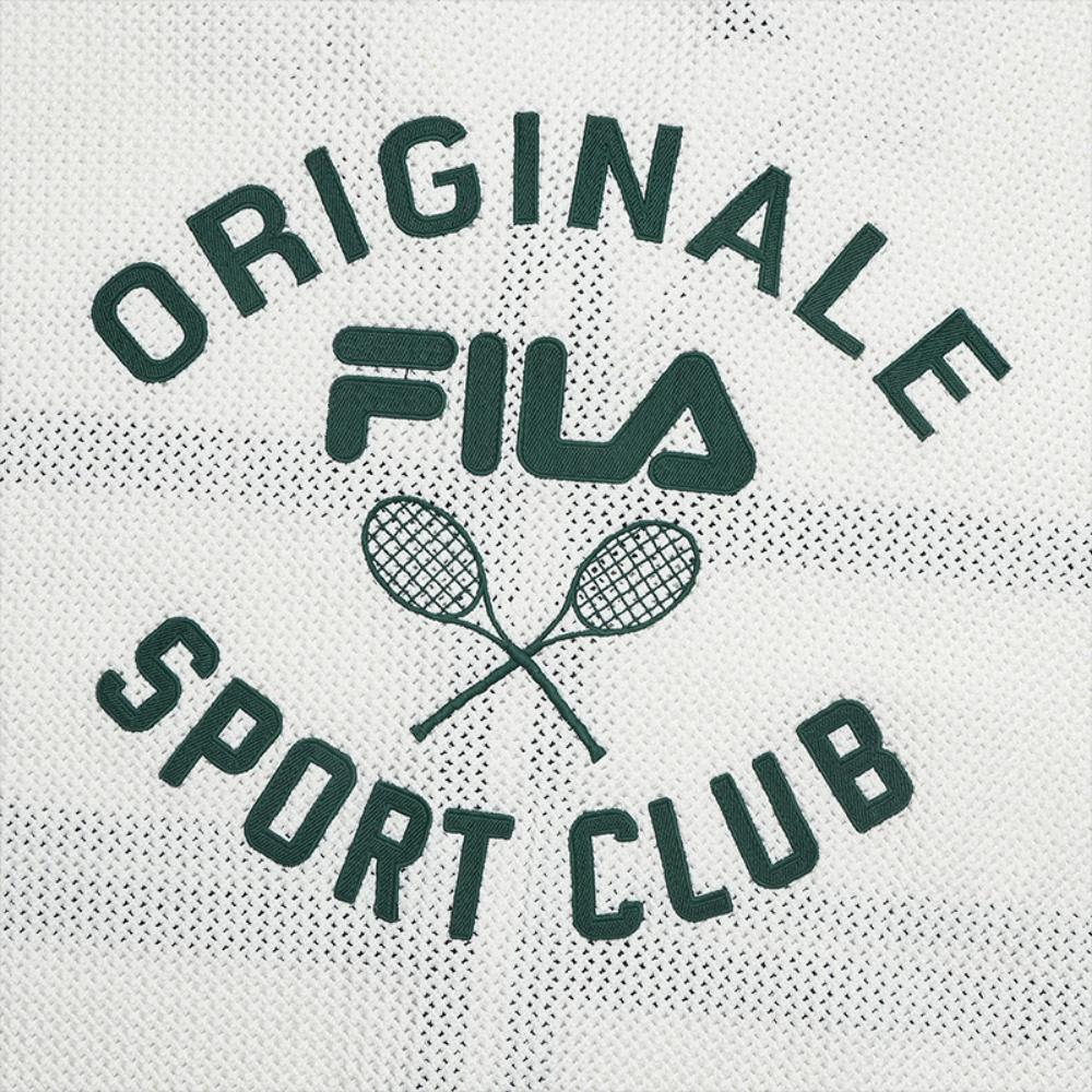 Fila ORIGINALE Вязаный мужской кардиган с лацканами Облачно-белый WT Умеренный F11U539401F-WT