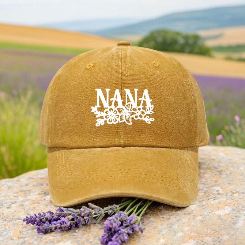 Унисекс Модная Бейсболка с Принтом NANA Винтажная и Универсальная Дышащая и Удобная Регулируемая Кепка для Активного Отдыха на Открытом Воздухе