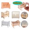 1 шт. Кукольный домик Миниатюрная деревянная мебель Колыбель-качалка Модель детской кроватки Игрушки Симуляция колыбели Детская комната Куклы Домашний декор Аксессуар