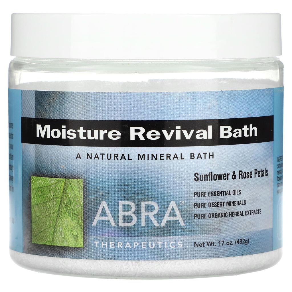 Abra Therapeutics, Moisture Revival Bath, Sunflower and Rose Petal, 17 Oz (482 G)