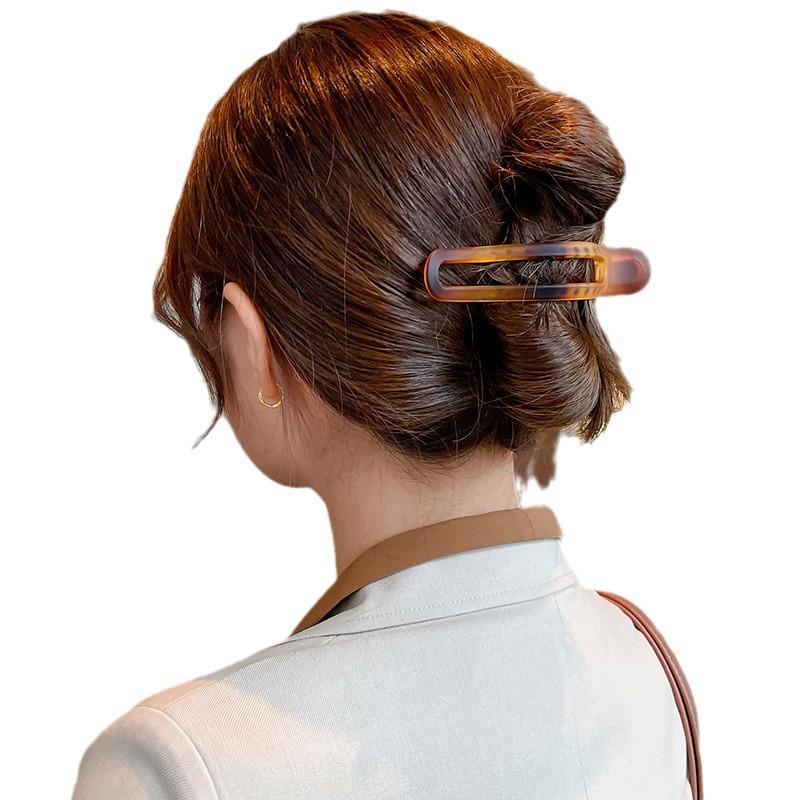 Элегантная горизонтальная заколка для волос «конский хвост» в форме утконоса — шпилька в форме акулы для надежной фиксации на затылке