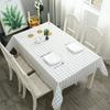 Luxury Waterproof PEVA Plaid Tablecloth & Chair Mat - Oil-Proof, High-End Rectangular Dining Cover