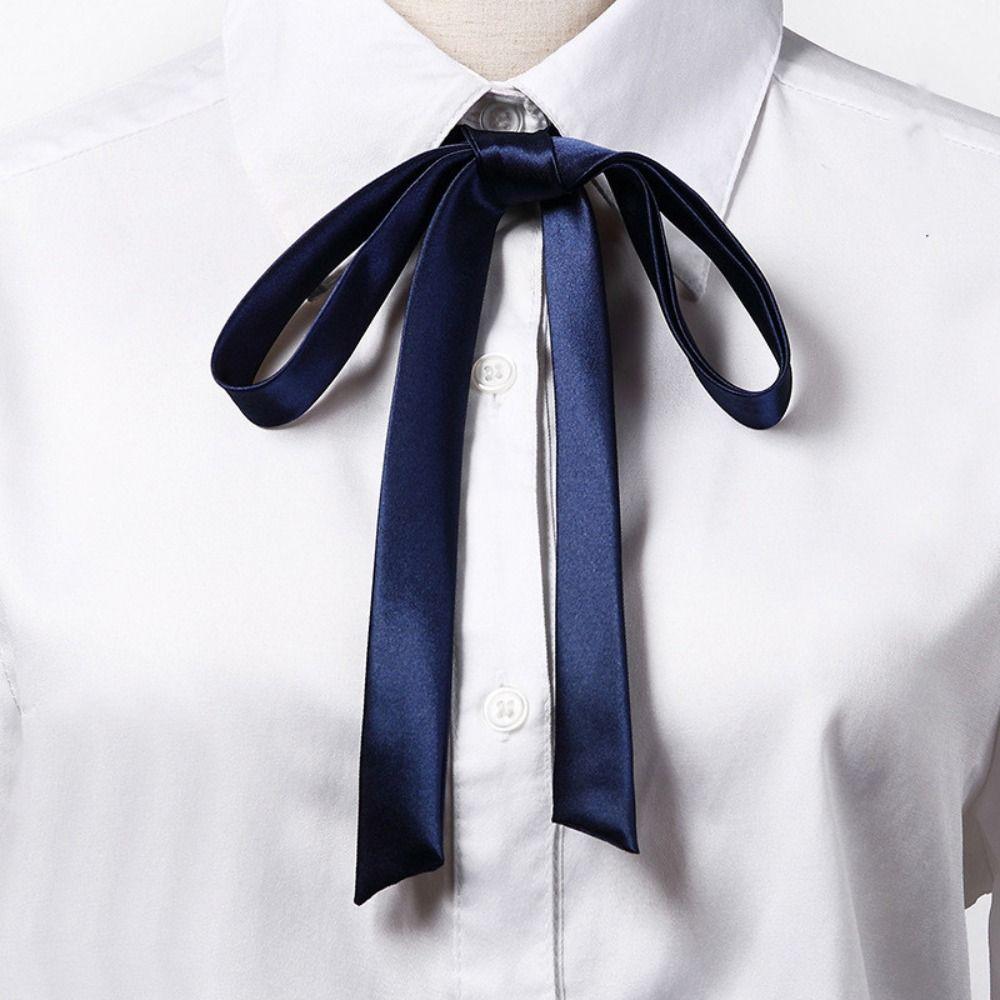 Vintage Satin Bow Tie Elegant Ribbon Fashion Fancy Necktie