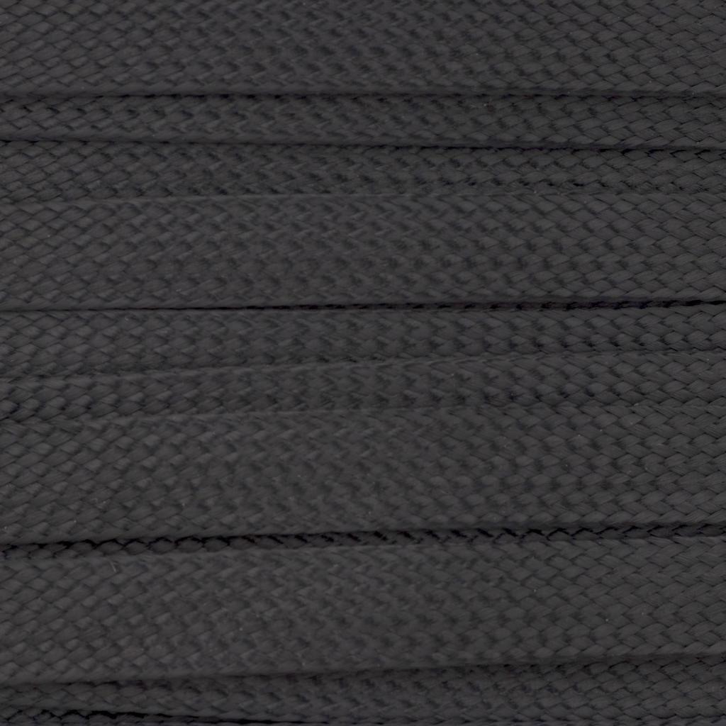 Black Dyed Nylon Filament Braided Sleeve Approximately 5mm 32-strand (flat Cord, Wide, 100m)