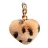 Fluffy Hairball Key Rings Plush Leopard Pompom High-End Love Car Key Chain  Gift