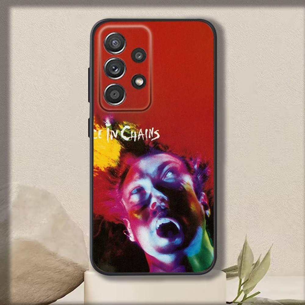 Чехол для телефона Band A-Alice In C-Chains для Samsung S 25,24,23,22,30,21,10,9,Ultra,Plus,Lite,FE,4,5 G Мягкий черный чехол