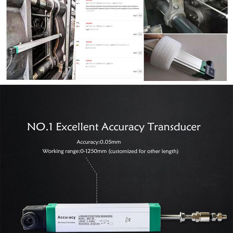 KTC 50-450mm Transducer Linear Displacement Scale Sensor Pull Rod Electronic Ruler Position LWH Potentiometer Injection Machine