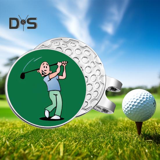 Маркеры для мячей для гольфа с магнитным зажимом для шляпы, прочная конструкция, компактный дизайн, портативный персонализированный набор маркеров для мячей и зажимов для шляпы