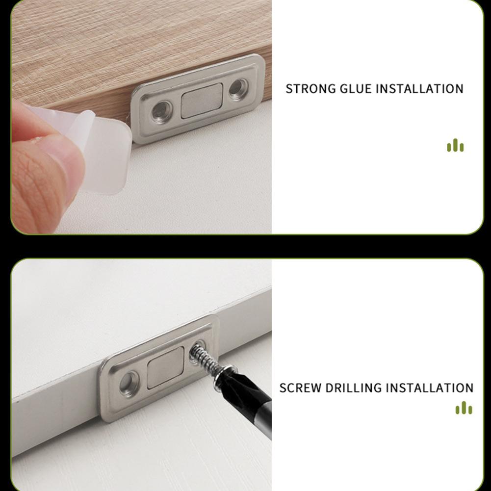 Клейкая невидимая защелка для шкафа из холоднокатаной стали, дверные аксессуары