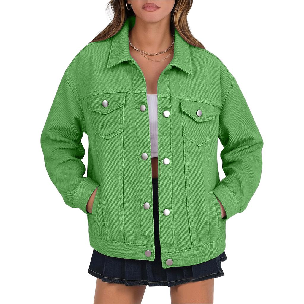 Стильная женская джинсовая куртка, повседневная и универсальная, в расслабленном стиле бойфренда.