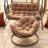 All Weather Outdoor Cushion Egg Chair with Back Support, Hanging Swing Pad Soft Lumbar Support Pillow Ties, Waterproof Seat for Chairs Patio Cushions