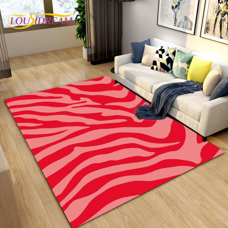 Большой ковер 3D Color Series с зебровым узором, ковер для гостиной, спальни, кухни, придверный коврик для декора, нескользящий коврик для пола