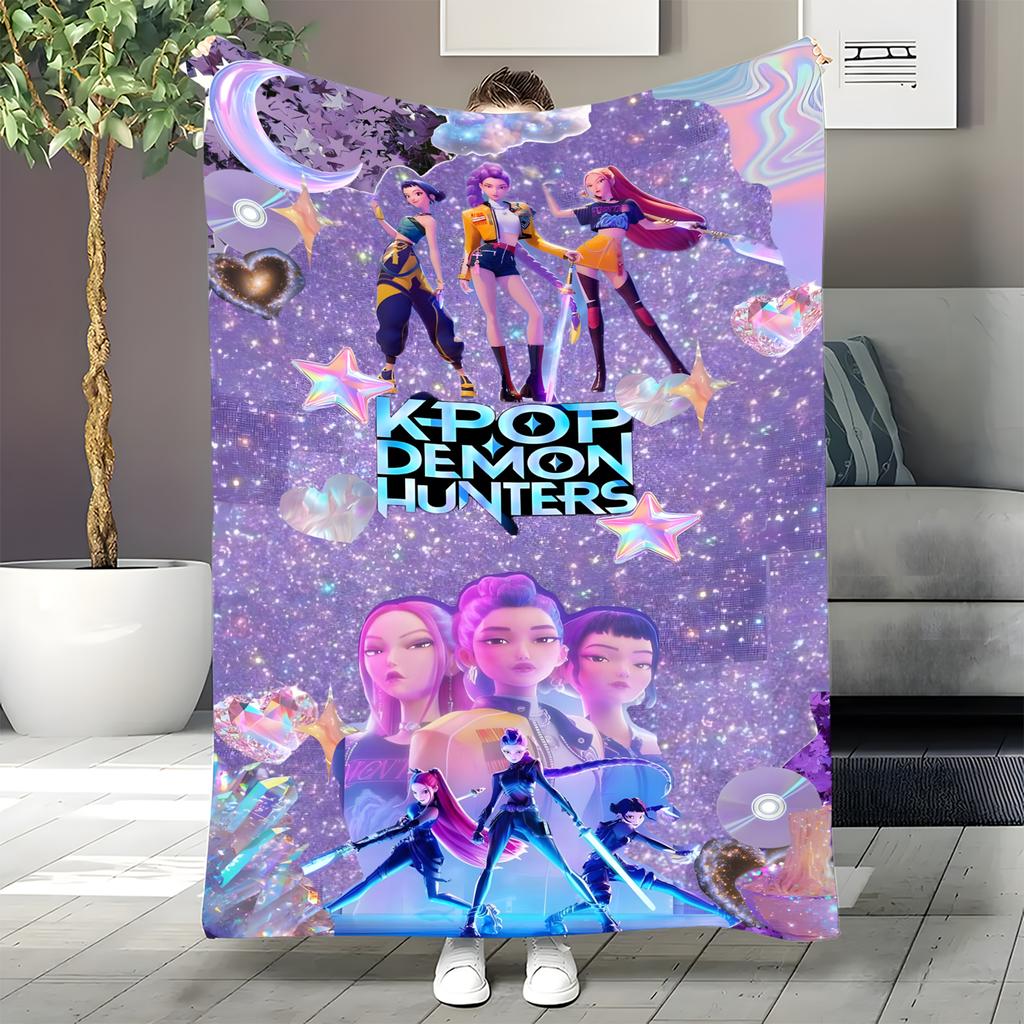 Flannel Digital Printed Blanket Conditioning Blanket Sofa Blanket Girl Gift